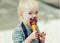 happy child with ice cream